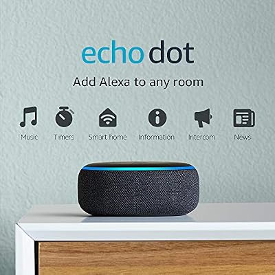 Echo Dot 3rd Gen, 2018 release - Smart speaker with Alexa - Charcoal