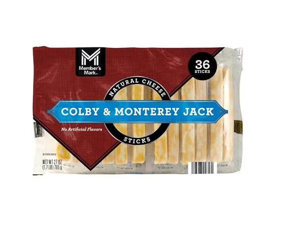 Colby and Monterey Jack Cheese Sticks,36 ct. (Made with milk from cows)