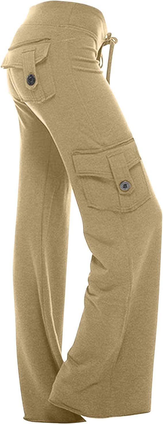 Womens Yoga Sweatpants Wide Leg High Waisted Lounge Pants Comfy Loose Workout Gym Plus Size Pants with Pockets