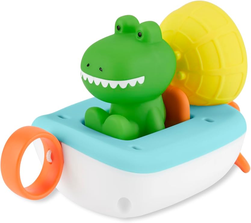 Skip Hop Baby Bath Toy Croc The Boat 3-Piece Set, Zoo
