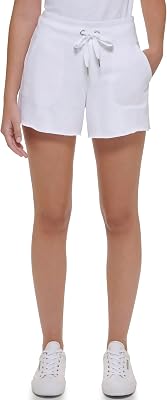 Calvin Klein Performance Womens Eco French Terry Shorts, White, XX-Large