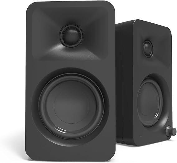 Kanto ORA 100W Powered Reference Desktop Speakers with Bluetooth - Black - Pair