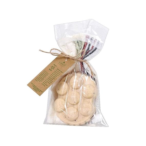 Olivos Korkut Massage Soap with Olive Leaf and Scrub Mitt 135 G 4.76 Oz