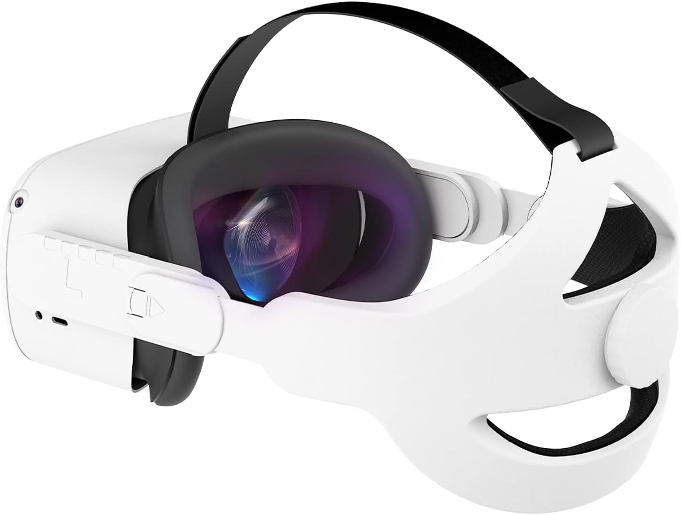 Quest 2 VR Kulaklık ile Uyumlu Ayarlanabilir Kafa Kayışı, VR'de Gelişmiş Destek ve Konfor için Elit Kayış Değiştirme, Dayanıklı ve Hafif (Lvory Beyaz)