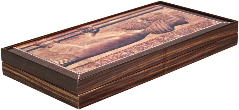 Wooden Ancient Design Backgammon Set 20 Inch