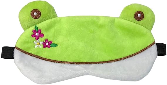 Creative Plush Cartoon Frog Eye Mask Fluff Cute Sleep Mask Eyeshade (Ms. Frog)