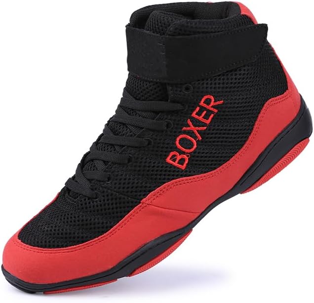 Boxing Shoes, Men's Wrestling Shoes, Martial Arts Master, Training Mesh Boxing Shoes, Professional Boxing Shoes, Lightweight, Gym, Weightlifting, Anti-Slip, Breathable, Athletic Shoes, 8.5-11.2