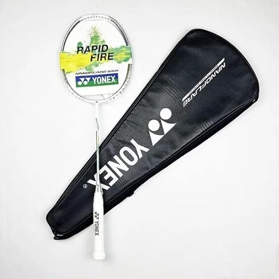 Yonex Nanoflare 555 Pre Strung Badminton Racquet, 4U5, Matt White