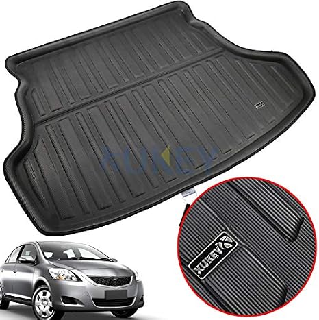 for Toyota Yaris Vios Belta Limo 2007-2013 Cargo Liner Boot Rear Trunk Mat Tray Floor Carpet Luggage Tray Mud Kick Pad Tailored