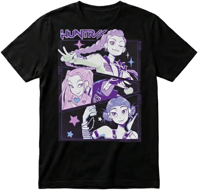 K-Pop Kpop Demon Hunters Huntrix Rumi Mira Group Panels T-Shirt
