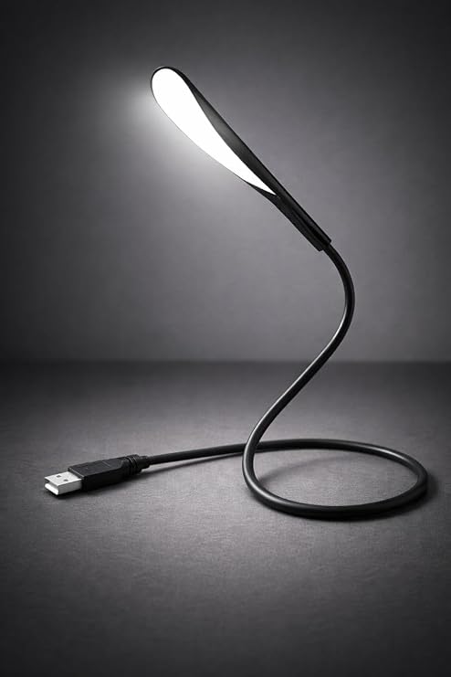 Coverzone USB lamba, kısılabilir USB ışık, 2,8W esnek klavye ışığı, PC bilgisayar için, 14 LED inci, 3 kademeli ayarlanabilir parlaklık, açma/kapama dokunmatik şalteri, D10 USB LED (Siyah) [Enerji Sınıfı A]