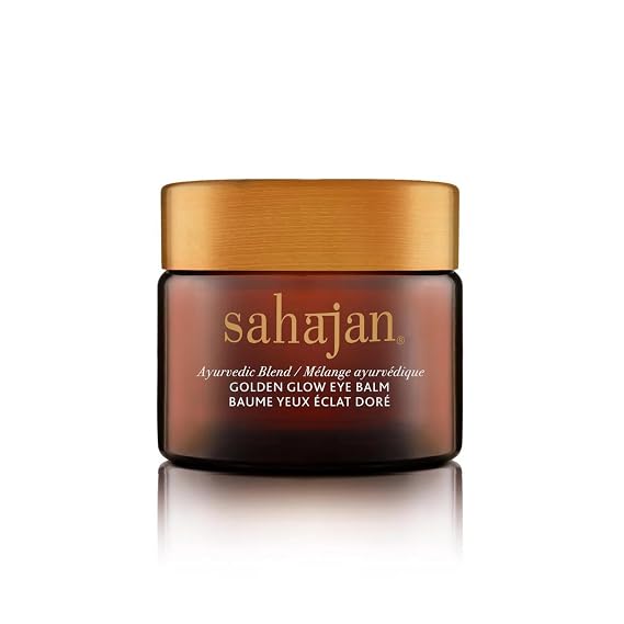 Sahajan Golden Glow Eye Balm | Anti-Aging Cream Reduce Dark Under Eye Circles, Eyebags, Wrinkles, Fine Lines Softens, Firms & Restores Skin Elasticity Made With Ghee, Gotu Kola, Rose Oil .5oz