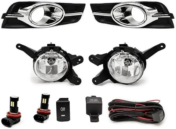 Car Front Bumper Fog Light Kits For Chevrolet Cruze 2009-2014 Chrome Fog Lamp Cover Grill Bezel Auto Modification