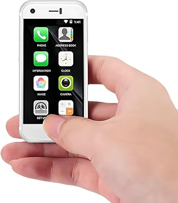 Super Small Mini Smartphone 3G Dual SIM Mobile Phone 216GB ROM 5.0MP Quad Core Dual Standby Unlocked Small Phones Kids Phone Pocket 2.5 Inch Android Mini Cellphone White