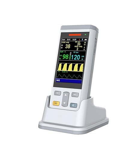 Veterinary Pulse Detector Handheld NIBP Temp Vital Signs Monitor 3.5 Inch Veterinary Equipment