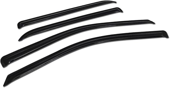 GGDZTMNB Topline fits Crew Cab Sun Rain Guard Window Visors Acrylic Adhesive-Attachment Method Smoke Tape on Type-Style VS-RAM09CC-TL VS-R09CC-TL