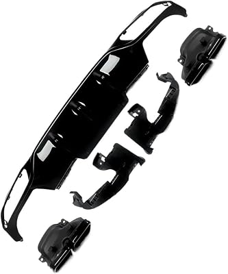 AMG Style Rear Bumper Diffuser Compatible for Mercedes Benz W213 E Class Sedan Real Lip Dual Exhaust Tips Sport