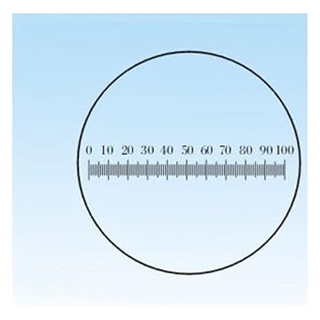 Lab Microscope Accessories Diameter 19mm Microscope Slides, Microscope Calibration Ruler Stage Micrometer(C4)