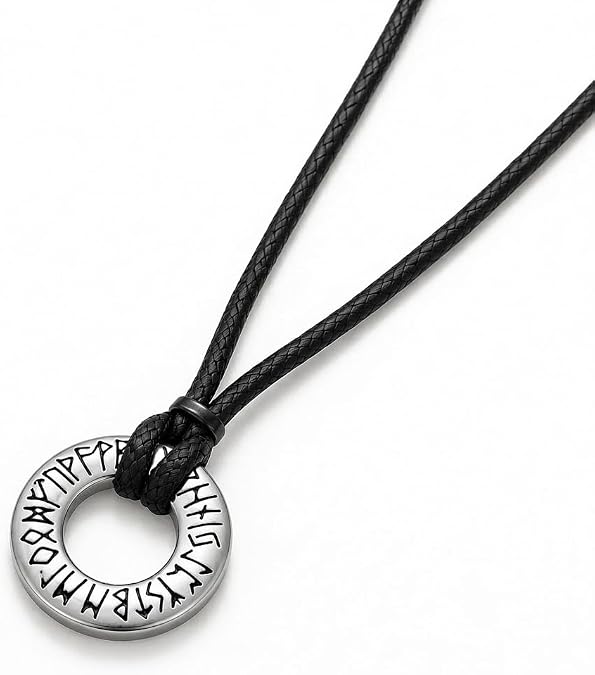 Galis Choker Necklace for Men - Black Leather Cord with Small Stainless Steel Bead Pendant, Stylish Mens Jewelry, Choker Surfer Necklaces, Valentines Gifts for Him - 17"