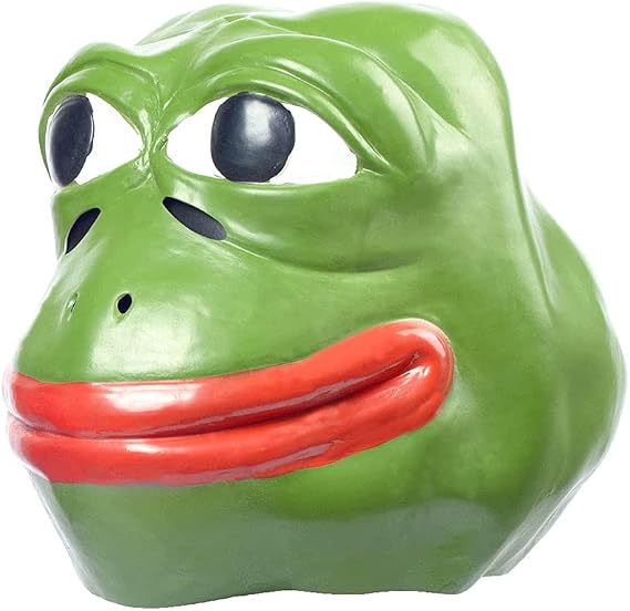RAPGET Frog Mask Animal Full Head Latex Mask Halloween Cosplay Costume for Adults Party Decoration Props Green