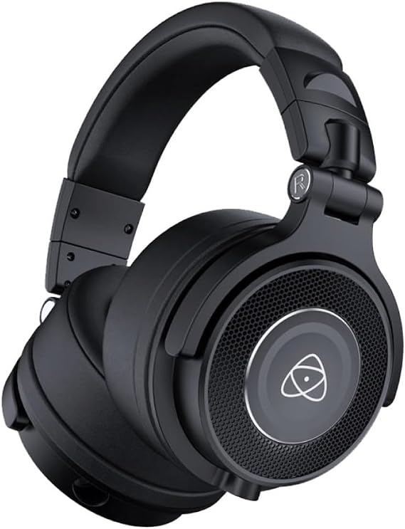 Atomos StudioSonic Professional Wired Over-Ear Headphones Studio Monitor Sound Quality for Recording, Mixing & Content Creation Black