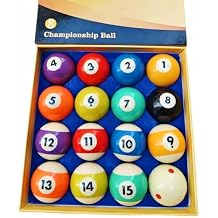 Billiard Balls Standard Set 16 Pool Table Balls 2-1/4 inch Replacement Billiard Cue Ball Set Professional Pool Table Accessories