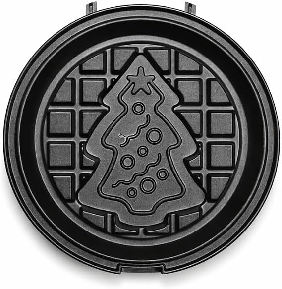 KEINVE Christmas Tree Waffle Maker Plates 4", Easy Release, Dishwasher Safe, Nonstick Halloween Waffle Plates for KEINVE Waffle Maker (228AK)