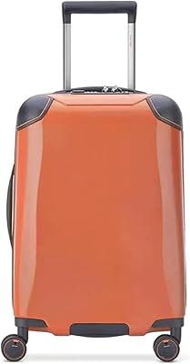 Suitcase Suitcases With Wheels Carry On Luggage Smart Safety Opening And Closing Design Suitcase Usb Charging Convenient Luggage Travel Gear Color : Orange, Size : 24 in