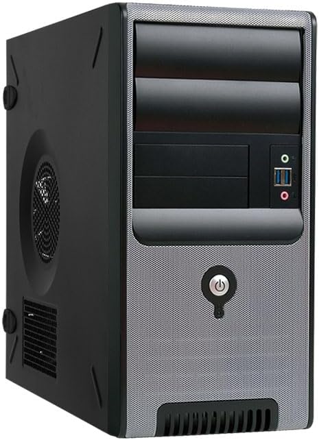 InWin Z583 Mini Tower Chassis-Configured 6 Drive Bays-Supports Micro-ATX-TAC 2.0 Thermal Solution-Optional Rear Fan-Tool-Free Installation-Front Ports Include USB 3.0 x2, HD Audio (Z583.CQ450TB3)