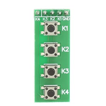 4 Key Keyboard Module Push Button Switch 4 Key Universal Switch Module Keyboard Board for DIY Accessory Kit DC 0-48V