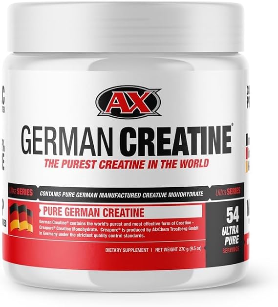 German Creatine Micronized Creatine Monohydrate Powder for Strength, 270g