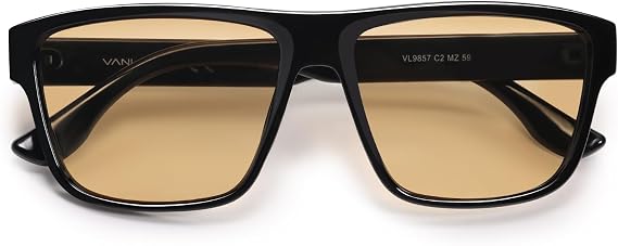 VANLINKER Trendy Polarized Oversized Square Sunglasses for Women Men | Fashion Flat Top Sun Glasses Thick Frame Big Shades VL9857