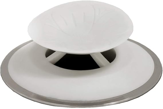 SlipX Solutions Snug Plug Bath Tub Drain Stopper Fits 1.5" Open Drains | Seals Tightly Around Drain, Great For Bathtubs, Easy Push Open/Close Design