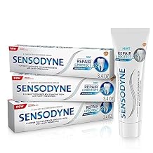 Sensodyne Repair and Protect Mint Toothpaste, Toothpaste for Sensitive Teeth and Cavity Prevention, 3.4 oz (Pack of 3)