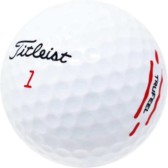 Titleist LostGolfBalls - 12 TruFeel Golf Balls in Pristine Condition, 2023 Year Model, Like New Quality, No Logos, No Player Markings, Recycled Used Golf Balls, White