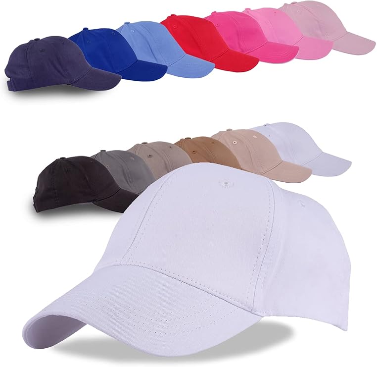 Perlotus Solid Color Sports Baseball Cap Cotton Hat