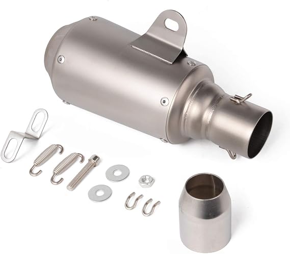 38-51mm Universal Motorcycle Short Exhaust Muffler Compatible with Most Motorcycles Dirt Bikes Scooters