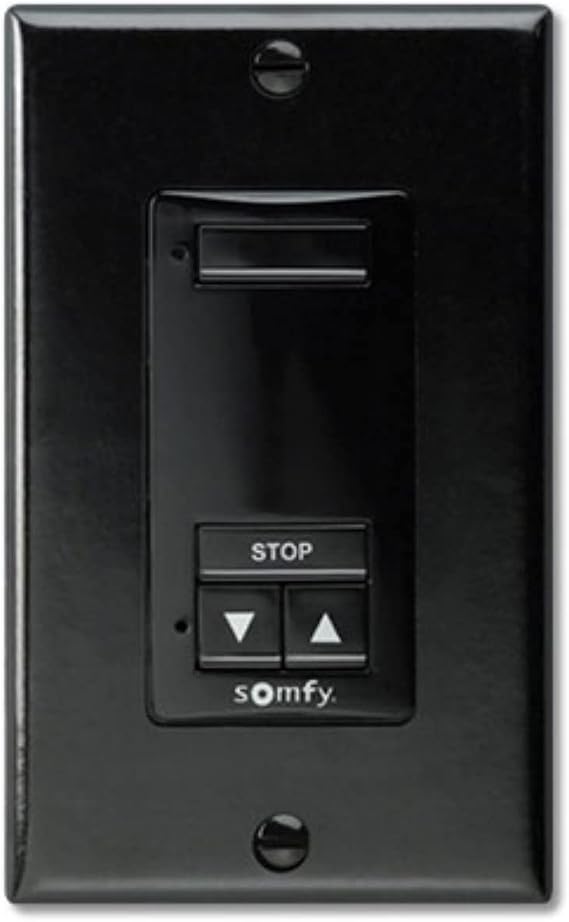 Somfy DecoFlex 1 Channel RTS Wireless Wall Switch Black 1810899