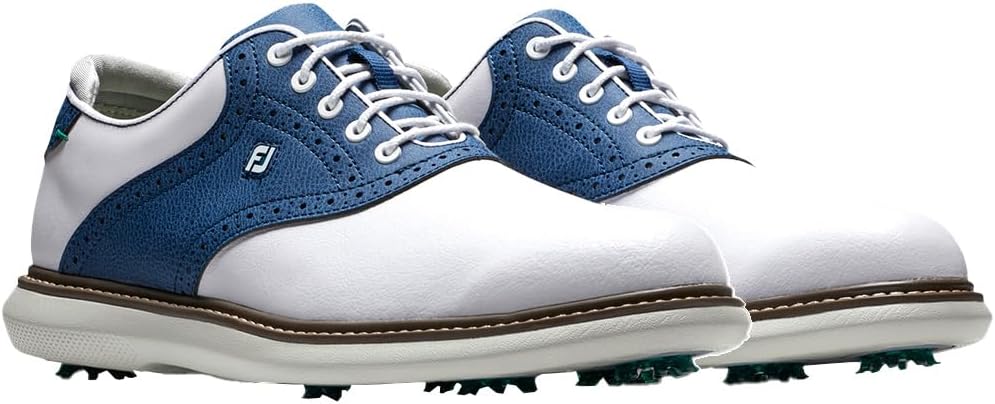 FootJoy FJ Traditions Previous Season 57901 Size 13 Narrow Golf Shoe Men White/Navy/Grey