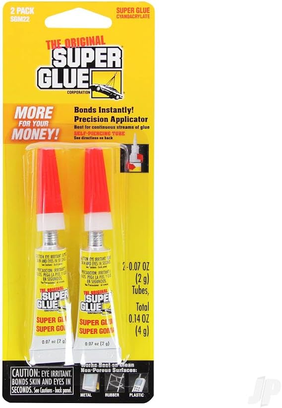 Pacer Tech SGM22-12 Original Super Glue Bonds Metal, Aluminum, Rubber, Most Plastics, Ceramics, China, Wood, Pottery, Jewelry (2 Pack)
