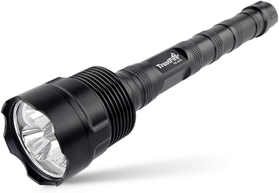 TrustFire TR-3T6 LED Flashlight, Super Bright 3800 Lumens, Water Resistant 5 Light Modes Large Tactical Torch by 2X or 3X Rechargeable Battery(not