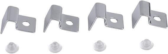 4pcs Stainless Steel Fish Glass Cover Support Bracket, Aquarium Cover Glass Clip Holder Lid Bracket Fish (6mm)