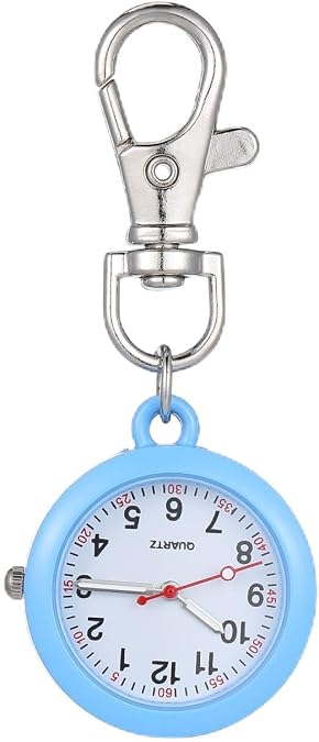 Nurse Pocket Watch Lightweight Metal Clip-on Watch with Easy-Read Dial for Professionals and Hospital Use