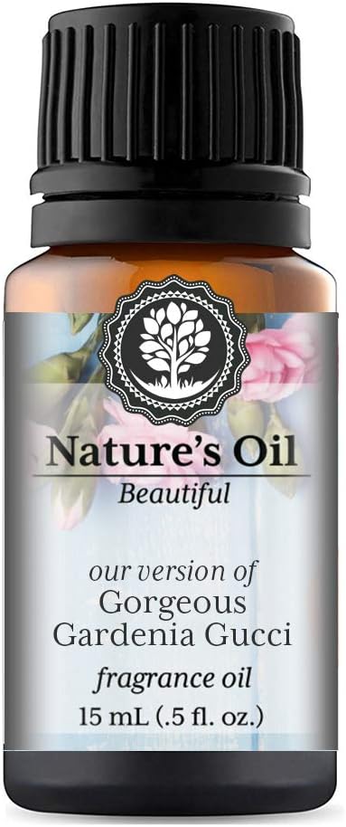 Gorgeous Gardenia Fragrance Oil (15ml) for Perfume, Diffusers, Soap Making, Candles, Lotion, Home Scents, Linen Spray, Bath Bombs, Slime