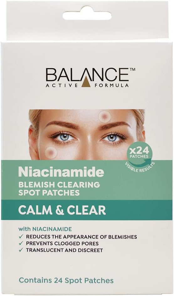 Balance Active Formula Niacinamide Spot Patches - Formulated with Niacinamide and Salicylic Acid. Reduce the Appearance of Blemishes and Redness. Target Breakouts.