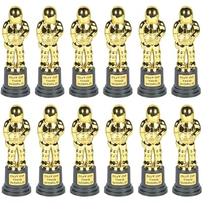 Fun Express Out of This World Space Astronaut Trophy - 12 Pieces - Trophies, Awards and Classroom Rewards