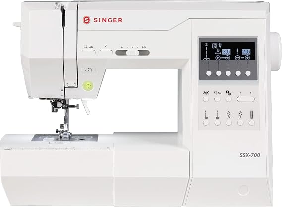 SINGER SSX-700 Computer Sewing Machine with Wide Table, Foot Controller, Automatic Thread Tone, Automatic Thread Cutting