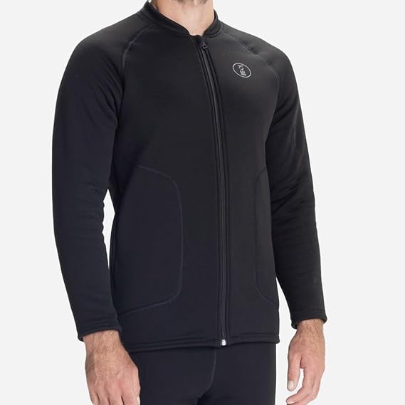 Fourth Element Arctic Men's Top Drysuit Undergarment for Scuba Diving, 3X-Large, Black