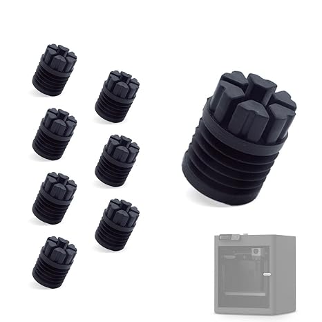 Bambu Lab X1/X1C/P1P/P1S用のアップグレードされた防振脚8個セット、3Dプリンターアクセサリーシリコンショックアブソーバーパッド、92%の振動を低減&たるみ防止、高温シリコンショックアブソーバー