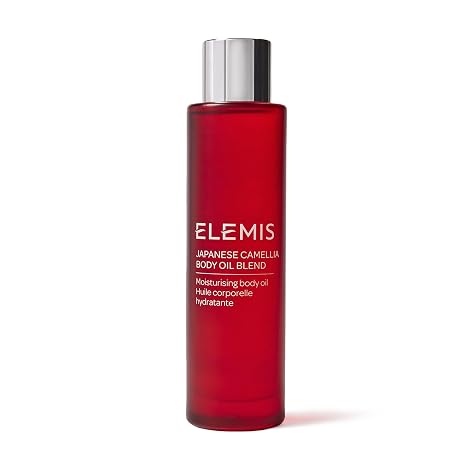 ELEMIS Japanese Camellia Body Oil Blend for Stretch Marks, 100ml | Luxuriously lightweight body oil nourishes, conditions, and softens stretch marks and postpartum skin.